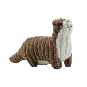 Uniq Pets Plush Dog Toy Squeakies Brown Otter мека плюшена играчка видра за кучета със звук, 20 x 7 x 11 cm