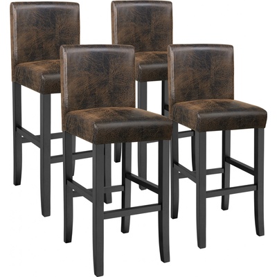 Tectake 403585 drevené vintage hnědá 4ks