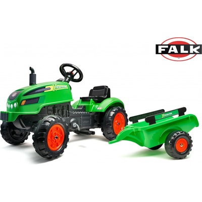 FALK Šliapací traktor 2031AB SuperCharger s vlečkou a otváracou kapotou