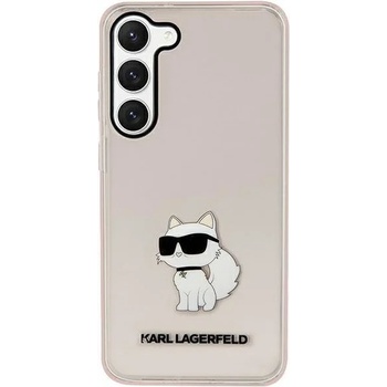 KARL LAGERFELD Кейс Karl Lagerfeld KLHCS23SHNCHTCP за Samsung Galaxy S23 S911, розов / розов, твърд, Ikonik Choupette (KF001551-0)