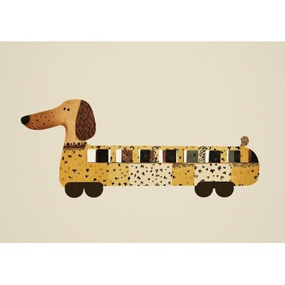 Plagát, Obraz - Whimsical Dachshund Bus, Mathieu, 40 × 30 cm
