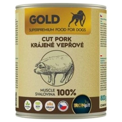 IRONpet Gold Dog Bravčová krájaná svalovina 0,8 kg