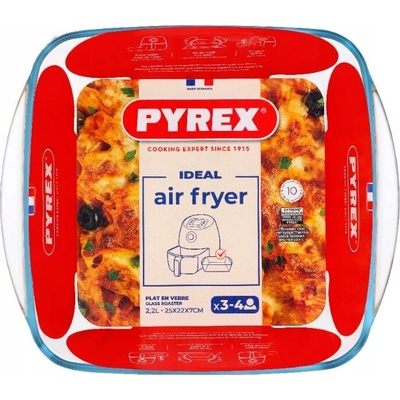 Pyrex Žiaruvzdorná nádoba sklenená nádoba do Air Fryer 2,2 L 25x22 cm