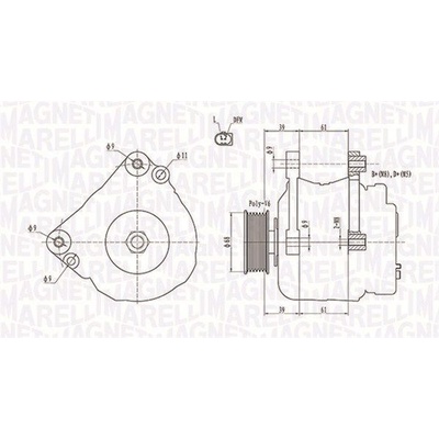 Alternátor MAGNETI MARELLI 063731587010