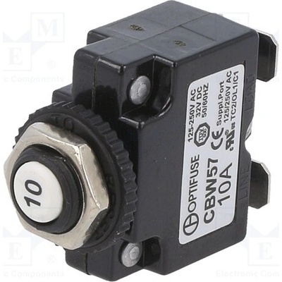 OPTIFUSE CBW57-PB-10A-5X Pojistka: tepelná; 10A; Imax: 1kA; 125V,250V; 32VDC,50VDC