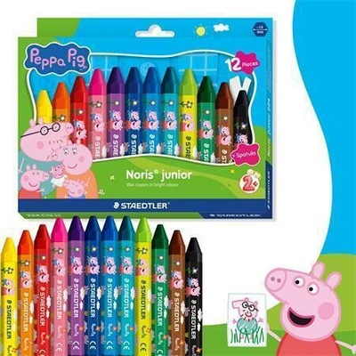 Staedtler voskovky jumbo Noris junior 224 peppa Pig 12 farieb