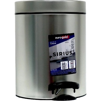 Eurogold SIRIUS 5l 19x24cm сребърен кош за педали 801205 SILVER (801205 SILVER)