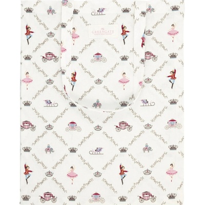 GREEN GATE Bavlněná taška Royal Christmas White bílá textil