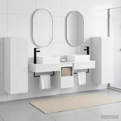 vidaXL Комплект мебели за баня 5 бр. Бял гланц 33 x 34, 5 x 100 см (3405977)