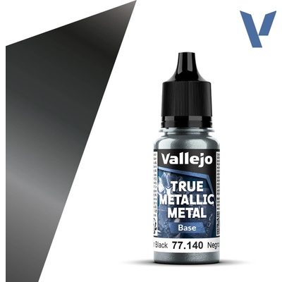 Vallejo: True Metallic Metal Base Obsidian Black 18ml – Zboží Dáma