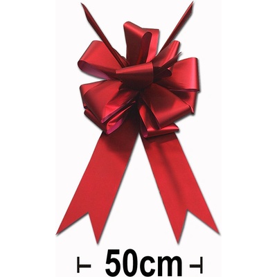 Mašle na auto CAR BOW METAL MAT – červená + obal – Zboží Mobilmania