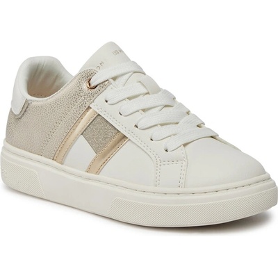 Tommy Hilfiger Сникърси Tommy Hilfiger Flag Low Cut Lace-Up Sneaker T3A9-33202-1439 M Off White/Platinum X024 (Flag Low Cut Lace-Up Sneaker T3A9-33202-1439 M)