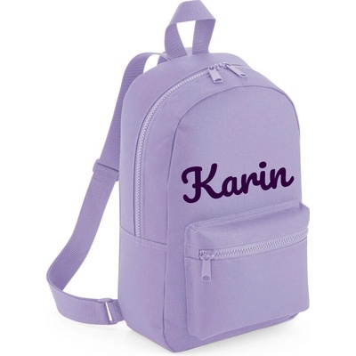 BagBase ruksak s menom Pastel - levanduľový