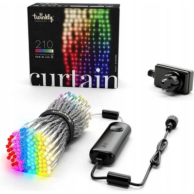 Twinkly Chytrý vánoční LED závěs Curtain 210 diod 3m vícebarevný/bílý