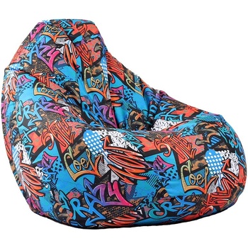 Image 1 of PUFRELAX Калъф за пуф круша, 320л. , Nirvana Grande - Street Art (COVER_PUF-G-NGR-TEXP-STR)