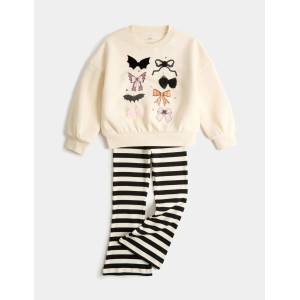 Marks & Spencer Двучастен хелоуински комплект с висок процент памук (2-8 години) Marks & Spencer многоцветни Marks & Spencer | Mnogotsveten | Момичешки | 2-3 години