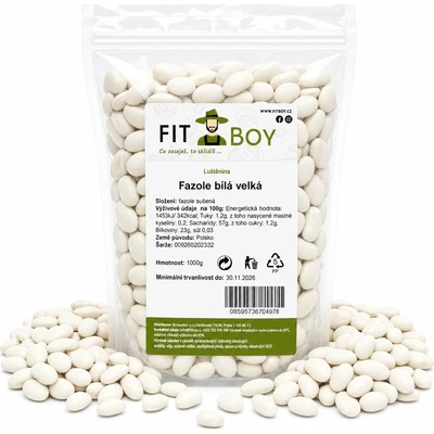 Fitboy Fazuľa biela veľká 1 kg
