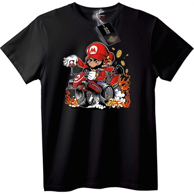 NOONEBRAND Тениска Mario на горещ мотор - M, White