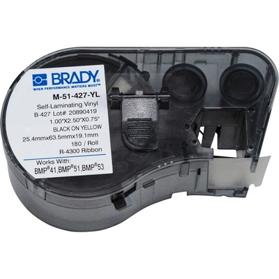 Brady M-51-427-YL / 131585, етикети 25.40 mm x 63.50 mm (M-51-427-YL)