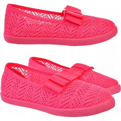 Detské baleríny prelamované čipkované s mašľou 6292