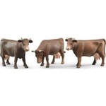 BRUDER Brown cow figurine in three poses