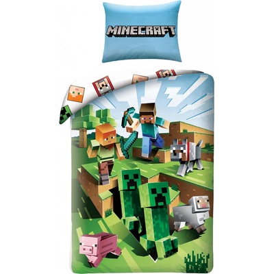 Halantex bavlna obliečky Minecraft Creative 160x200 70x80