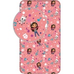Jerry Fabrics Еластичен единичен памучен детски чаршаф 90x200 cm Gabby's Dollhouse - Jerry Fabrics (23FT443)