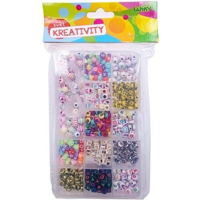 Korálky set 90g Kvádr, Wiky, W019366