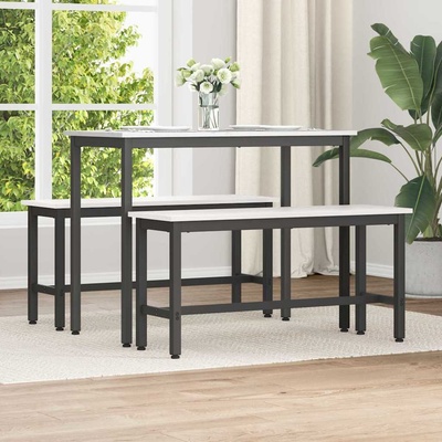vidaXL Пейка за хранене 2 pcs Бяло 100 x 32, 5 x 49 см (873789)