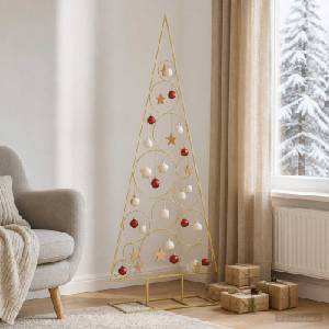 vidaXL Метална коледна елха с кръгла стойка KUOPIO 150 см Стомана (42053849)