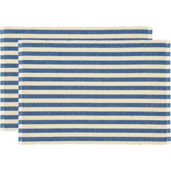 Södahl Подложки за чинии Statement раирани 33 x 48 см сини 2 бр (28575)