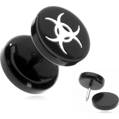 Šperky eshop akrylový fake piercing do ucha motiv biologických zbraní PC28.28