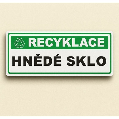 Traiva s.r.o Recyklace Hnědé sklo Verze: Samolepka papírová 290 x 100 mm tl. 0,1 mm - Kód: 17420