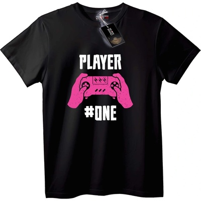 NOONEBRAND Тениска Player One Гейминг - 5XL, Black