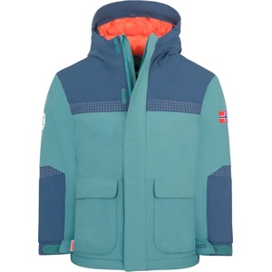 TROLLKIDS Детско зимно яке Trollkids Kid's Finnmark Jacket XT Winter jacket - Stormy Blue / Mystic Blue / Flame Orange - размер 104 (EU) (703-6159-0313)