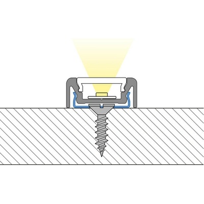 MCLED Profil AL 19/8mm PE mléčný 1m ML-761.095.02.S1