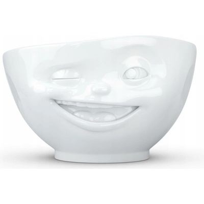 58Products Tassen Porcelánová 3D miska s obličejem Mrkající smajlík 500 ml