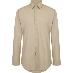 HUGO BOSS Men's HBB Hank Kent Shirt Precision Tailoring Comfort - Beige 286