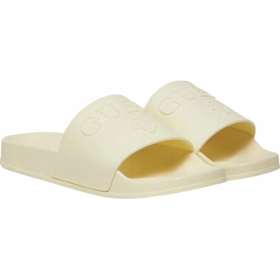 GUESS DÁMSKE ŠĽAPKY SLIPPERS ECRU