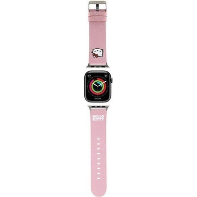 Hello Kitty Hello Kitty Kitty Head Каишка за Apple Watch 38/40/41mm, розов