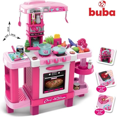 Buba - Детска кухня с реакция при докосване - розова