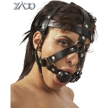 Kožená nastaviteľná maska na hlavu s kolíkom Zado