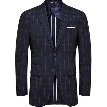 SELECTED Сако Selected Oasis Slim Fit blazer - Blue (Navy Blazer / Checks)
