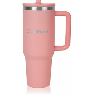 GymBeam Thermo Tumbler tumbler z nehrdzavejúcej ocele s rúrkou farba Pink 1200 ml