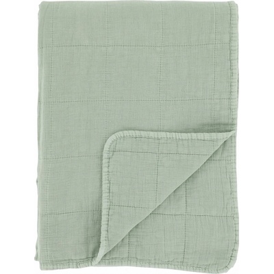 Chic Antique Prošívaný přehoz Aix Vintage Verte 180 × 130 cm, zelená barva, textil