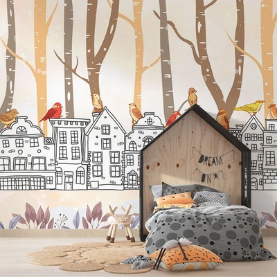 Art gift Детски фототапет - Град в гората