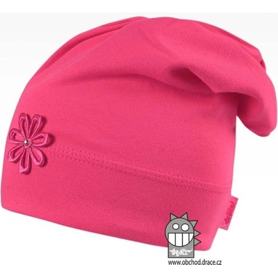 Dráče bavlněná spadlá čepice Maja vzor 02 fuchsia