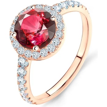 Image 1 of SAVICKI Годежен пръстен This is Love: розово злато, рубин