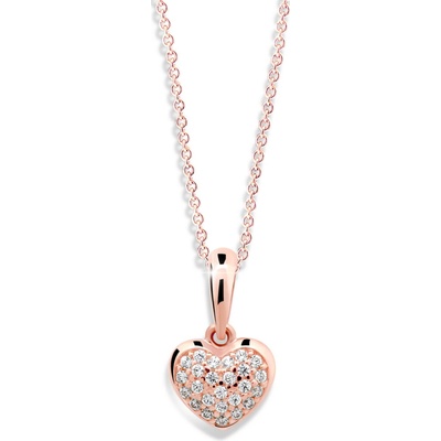 Cutie Jewellery Přívěsek ve tvaru srdce z růžového zlata Z6295 2383 40 10 X 4
