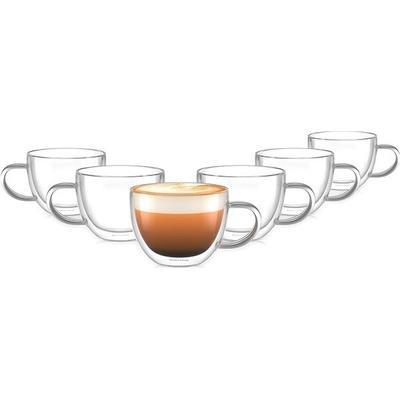 Siguro Hrnek z dvoustěnného skla Capuccino 6 x 280 ml